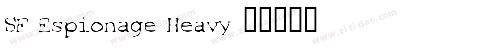 SF Espionage Heavy字体转换
